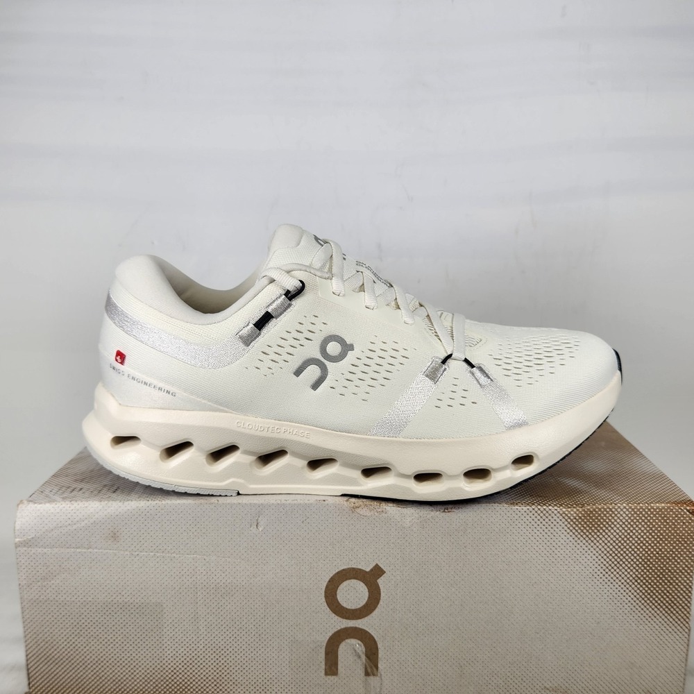 On Cloudsurfer 2 Running Shoes Women Size 8.5 WIDE Ivory Ivory CloudTec Phase